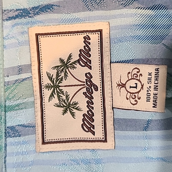 Montego Mon 100%silk button up Hawaiian shirt - Picture 3 of 4